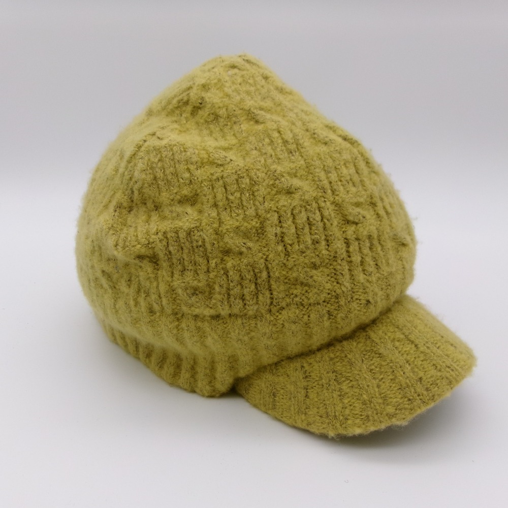 Columbia Sportswear Knit Visor Beanie Hat Chartreuse Green Unisex OSFA Newsboy